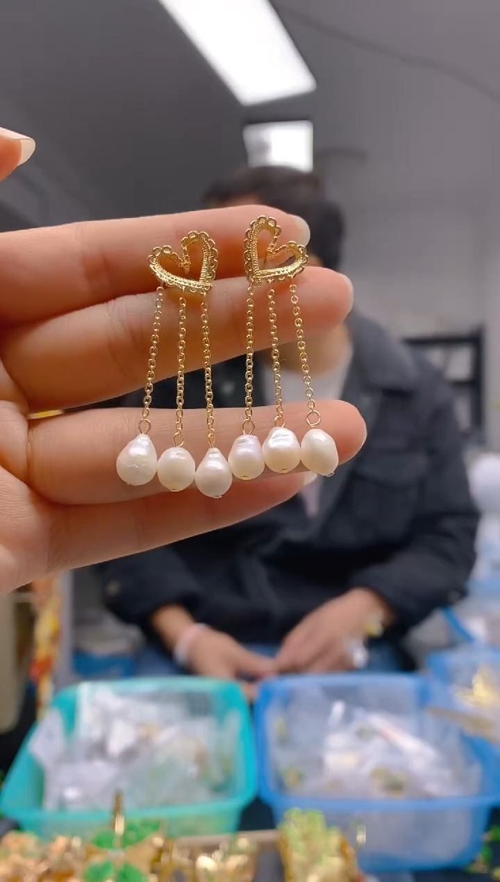 【闪购商品】淡水珍珠耳饰合金0501珍珠饰品
