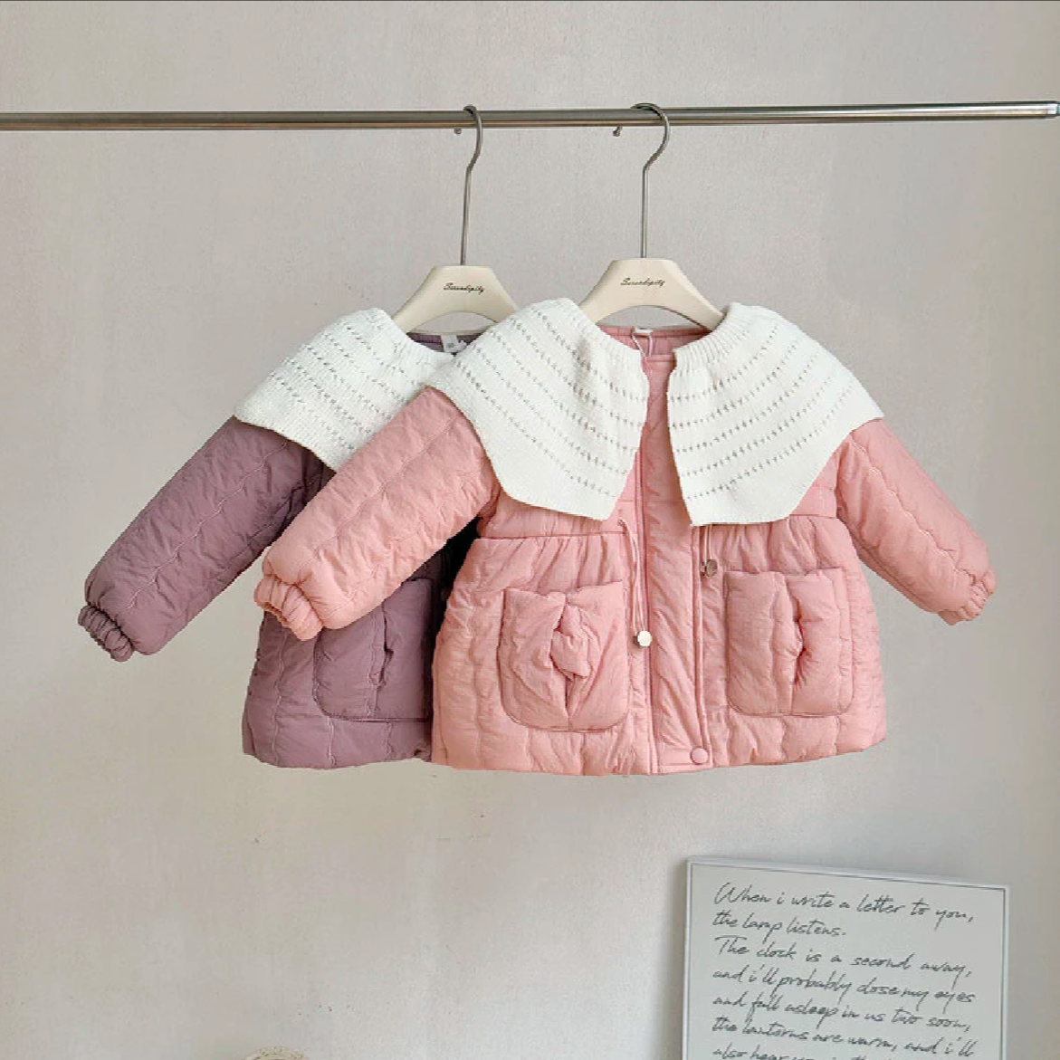女童加厚棉服冬装新款收腰棉袄宝宝棉衣保暖外套