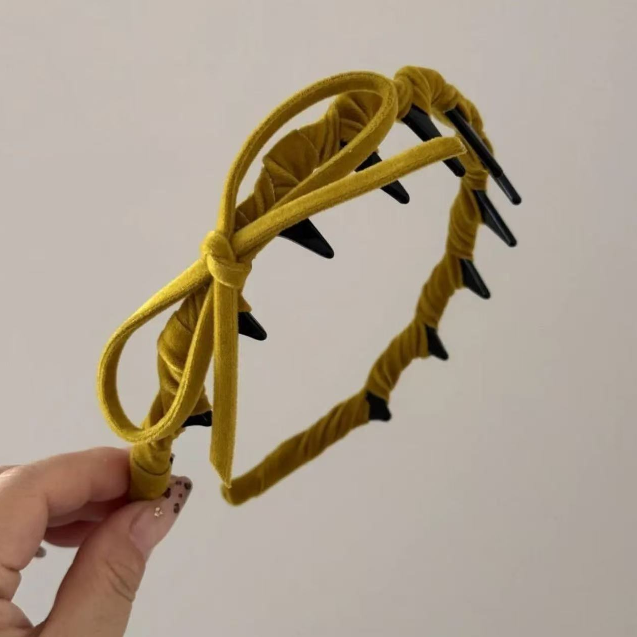 01  美少女风时尚金色音符头饰发箍纯色日韩饰品