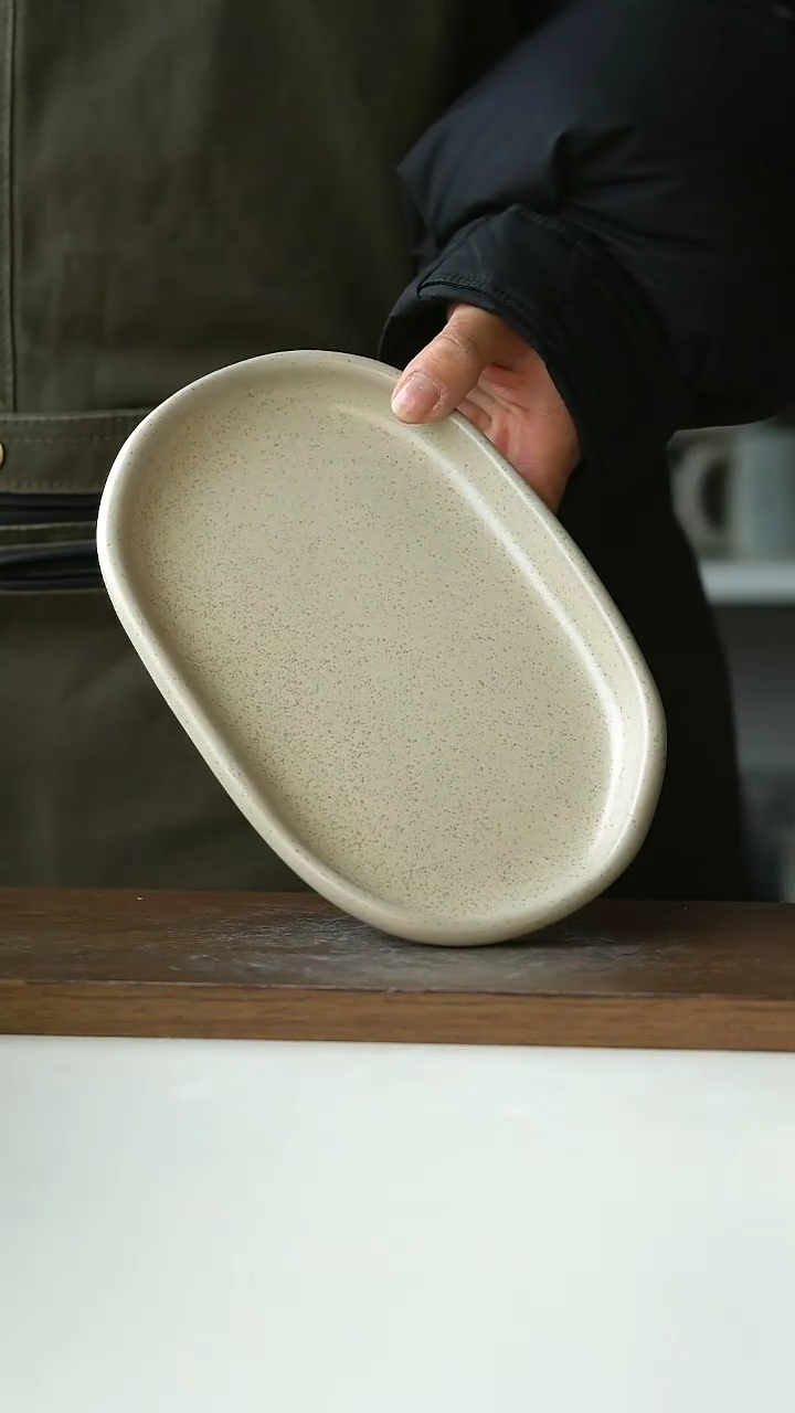 【闪购商品】陶瓷出英国大耳朵椭圆盘@4-2@