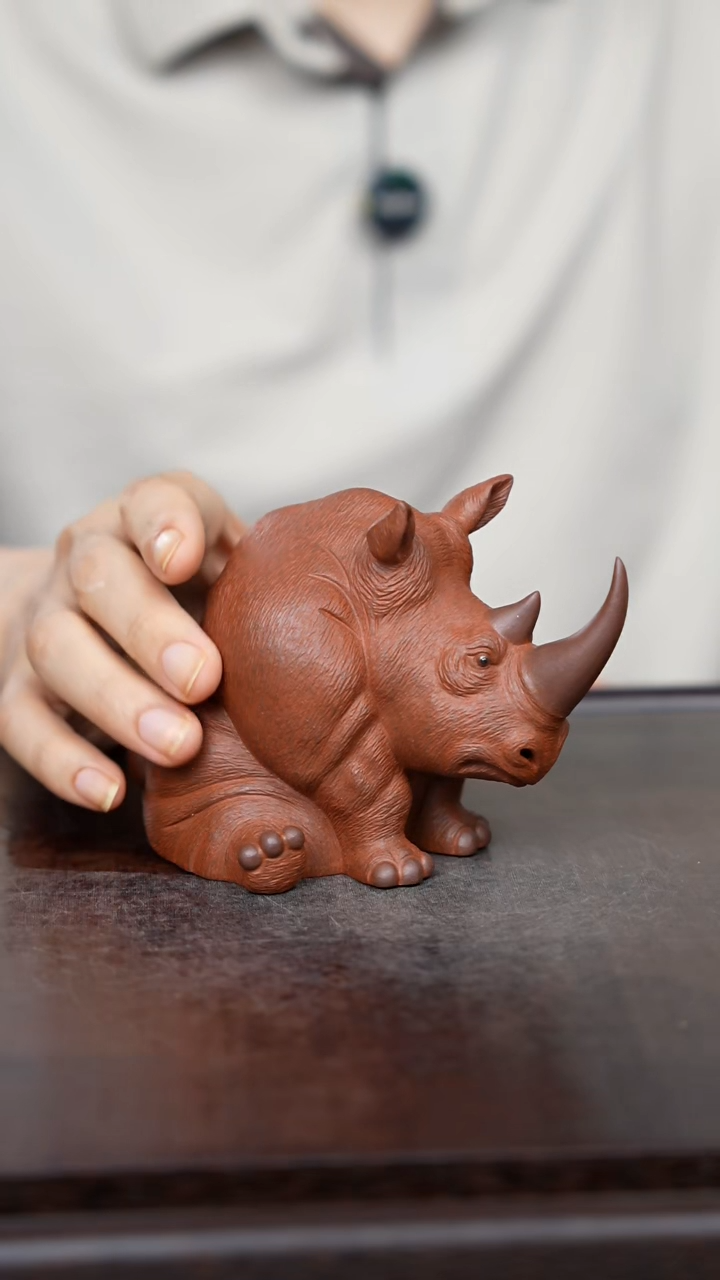 紫砂茶宠紫砂 犀牛