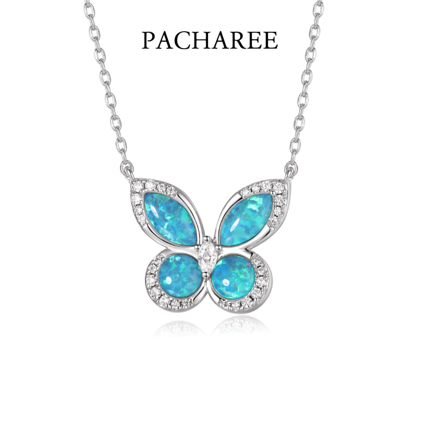 合金项链 小蝴蝶项链-500067-3蓝