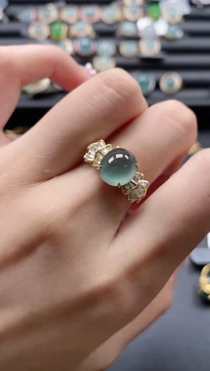 【闪购商品】翡翠戒指银S925镶嵌51151