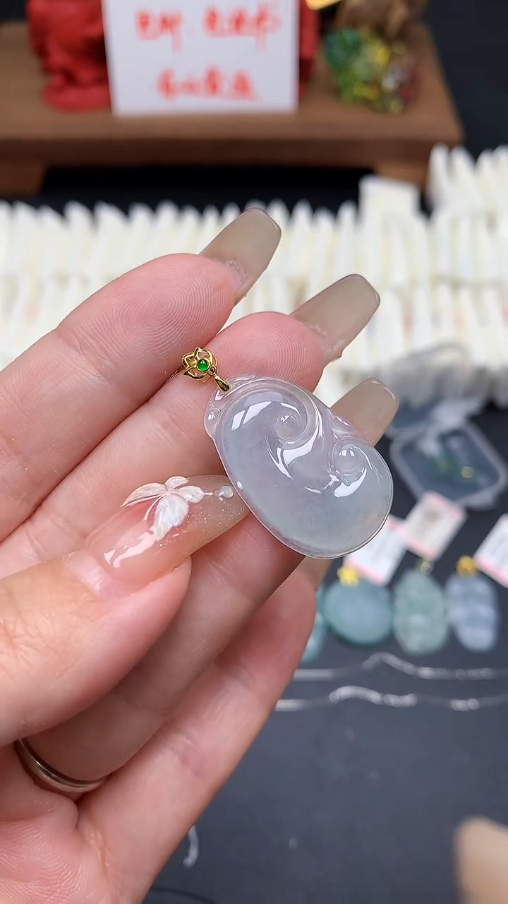 【闪购商品】翡翠吊坠(不含链)18K金镶嵌MS154820