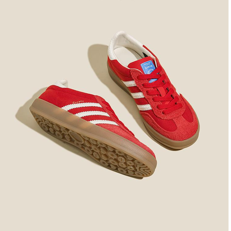 德训鞋女款内增高2025新款韩版休闲运动真皮阿甘鞋条纹系列板鞋