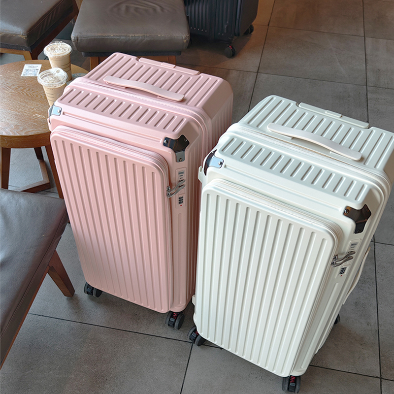 侧开口大容量可扩展五轮行李箱男女20寸登机拉杆箱28寸密码旅行箱