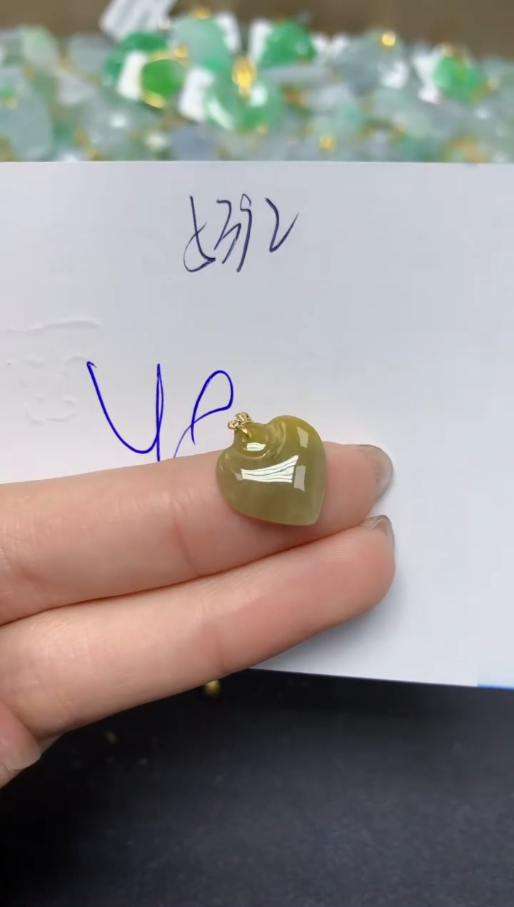 【闪购商品】翡翠颈饰18K金镶嵌天然翡翠A货