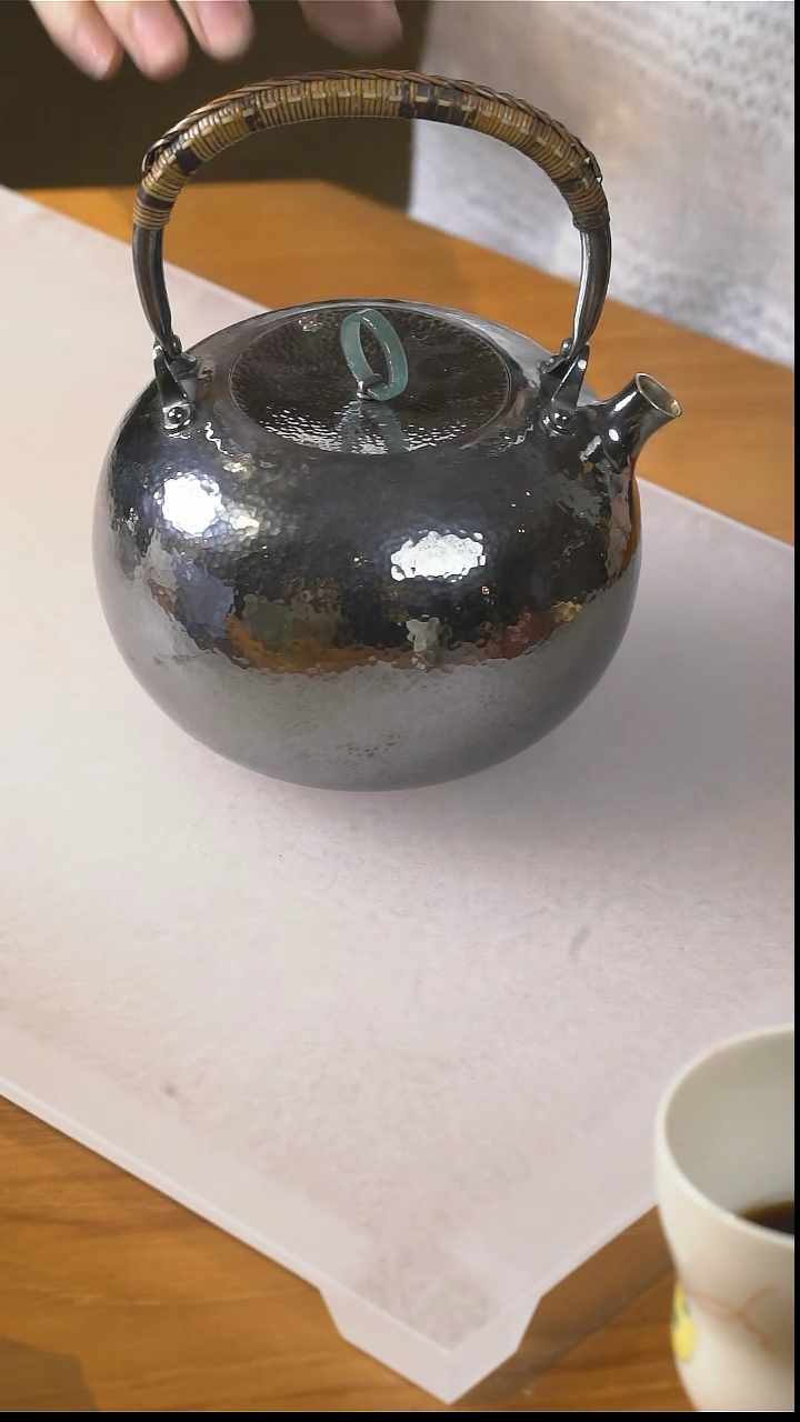 瓢亭造器丨炮口丸形煮水 壶 全手工藤编