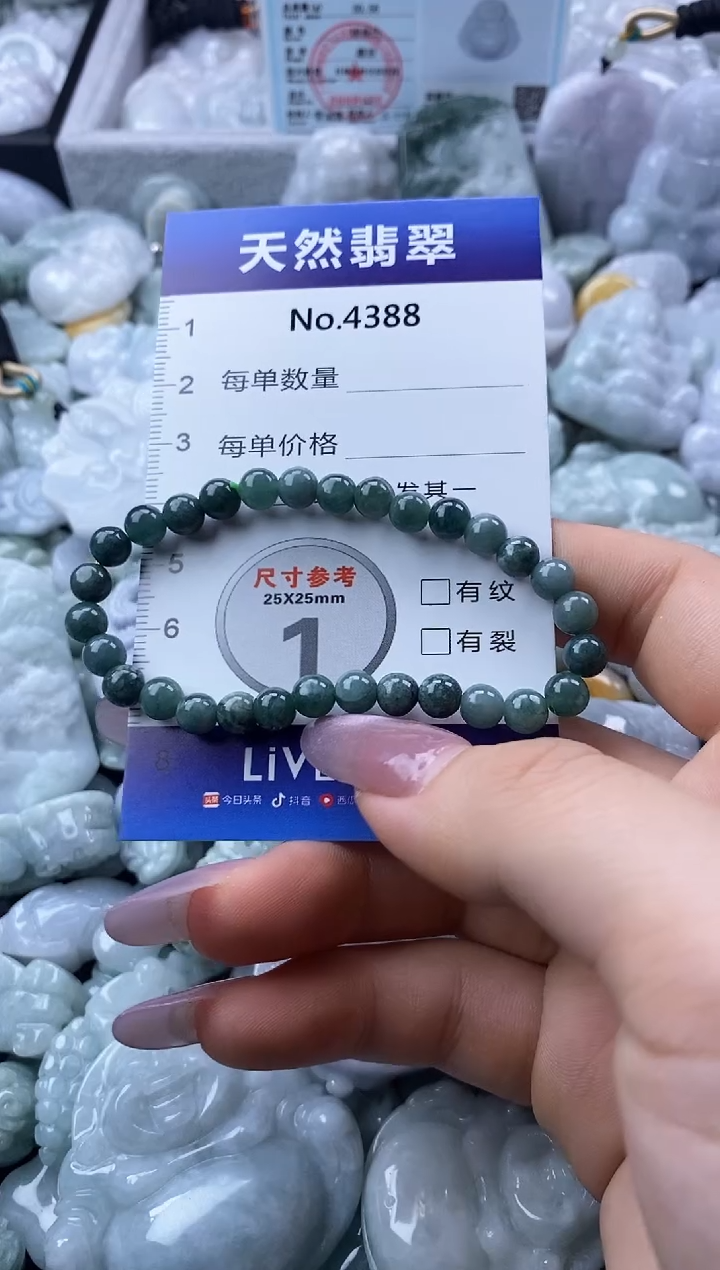 翡翠未镶嵌颈饰缅甸A货翡翠4388