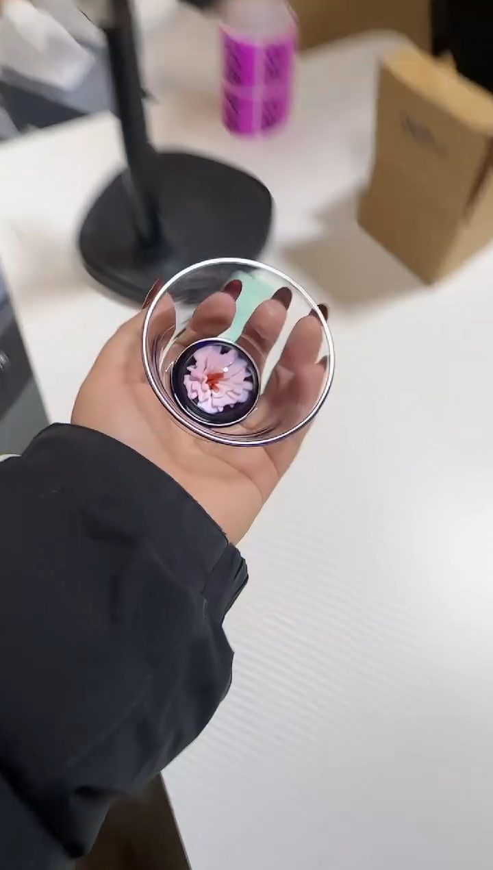 【闪购商品】微瑕949好蓝底粉花主人杯