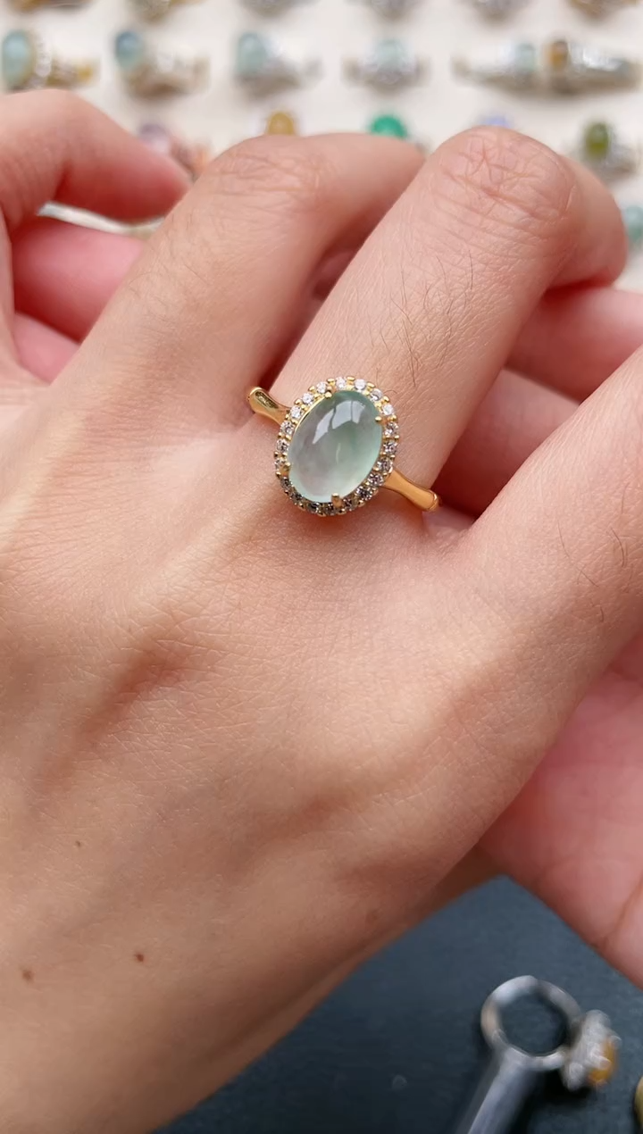 【闪购商品】翡翠戒指银S925镶嵌1111