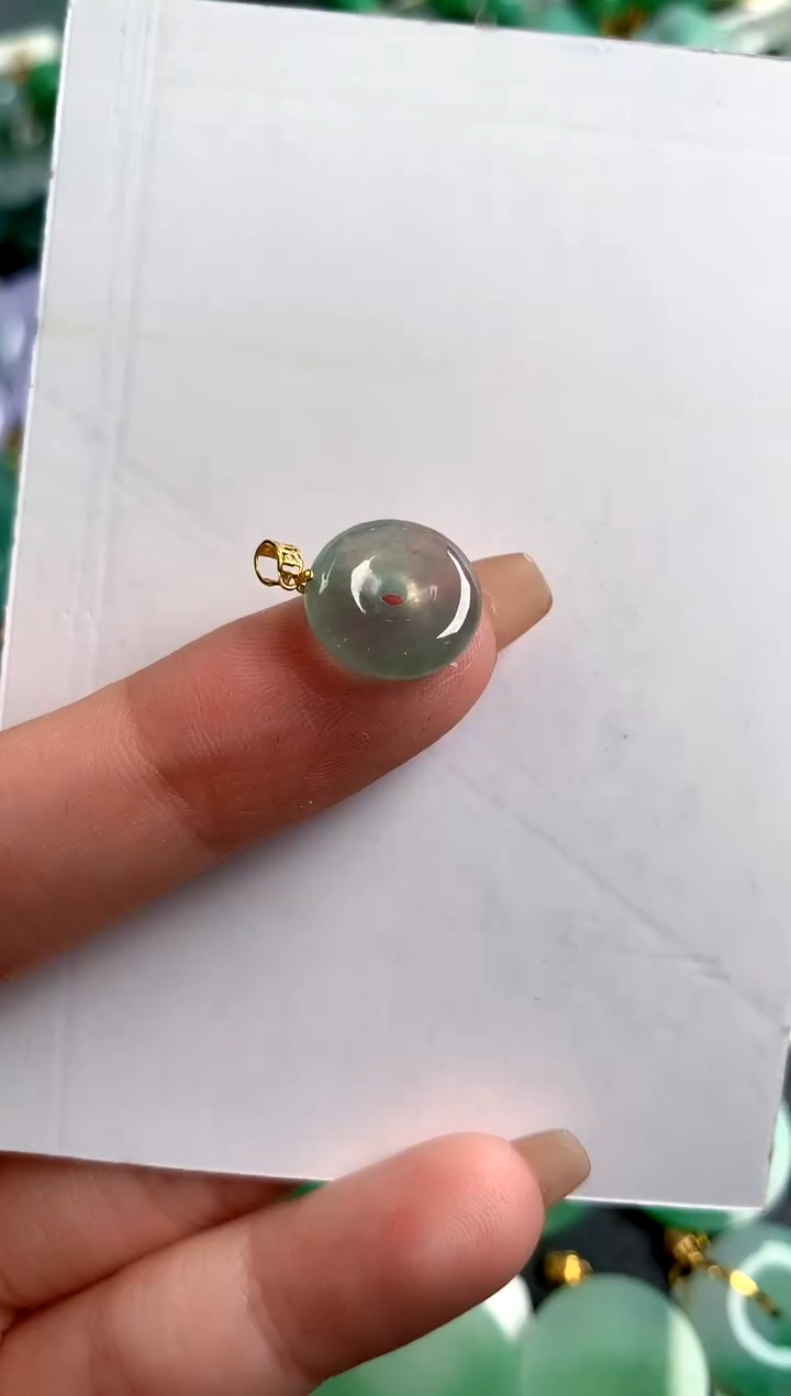【闪购商品】翡翠颈饰18K金镶嵌14008675