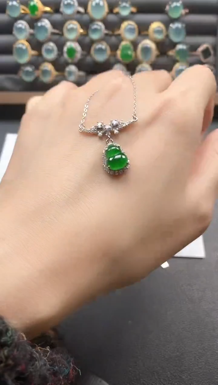 银S925镶嵌戒指翡翠51151