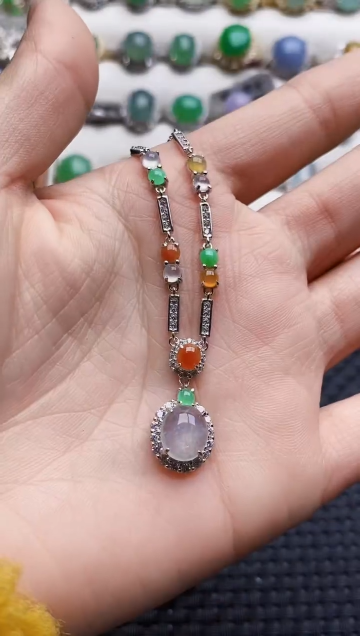 银S925镶嵌戒指翡翠3574