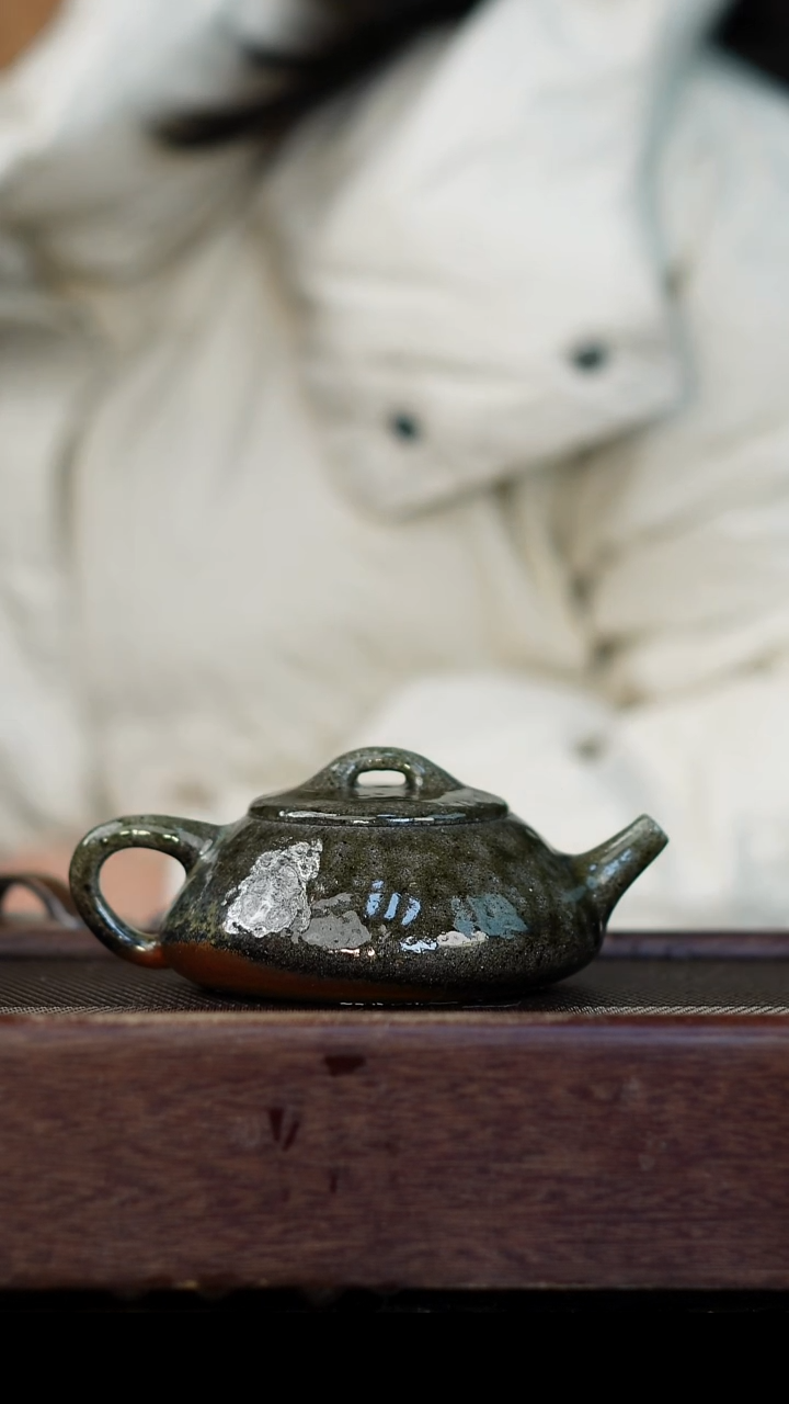 茶壶紫砂柴烧紫砂 石瓢150cc