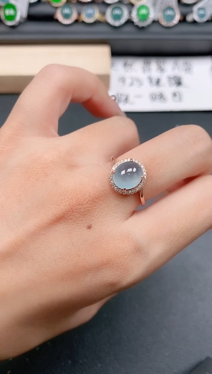 银S925镶嵌戒指翡翠1111