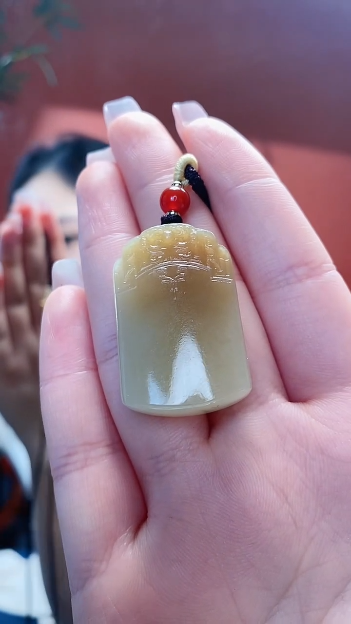 【闪购商品】和田玉挂件未镶嵌攻防兼备尺寸约36*23mm