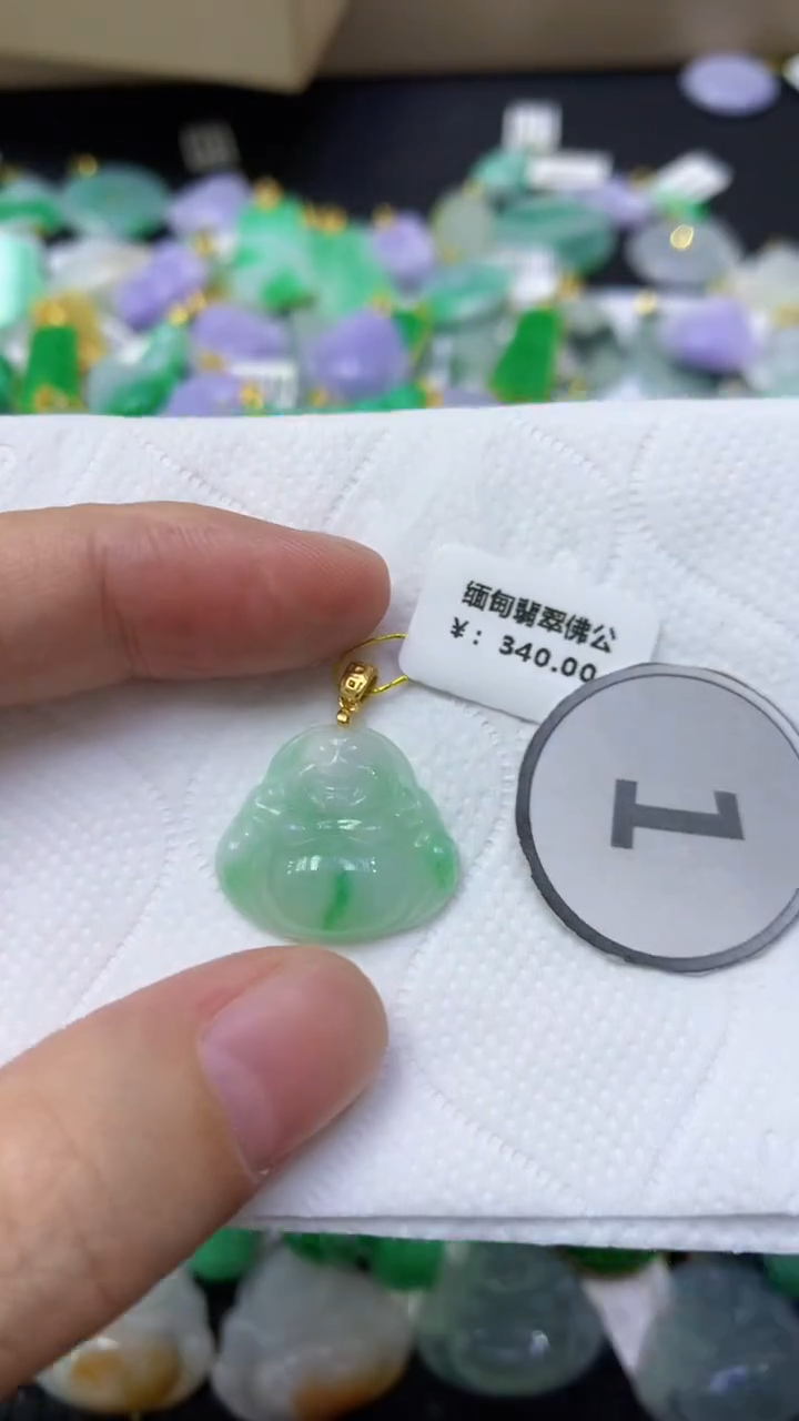颈饰未镶嵌翡翠天然缅甸翡翠A货