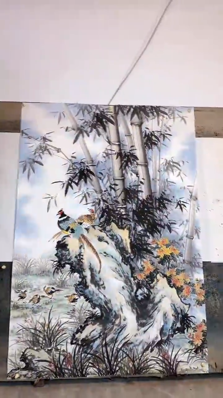 【闪购商品】国画《三友图》138*193覃荣华老师作品