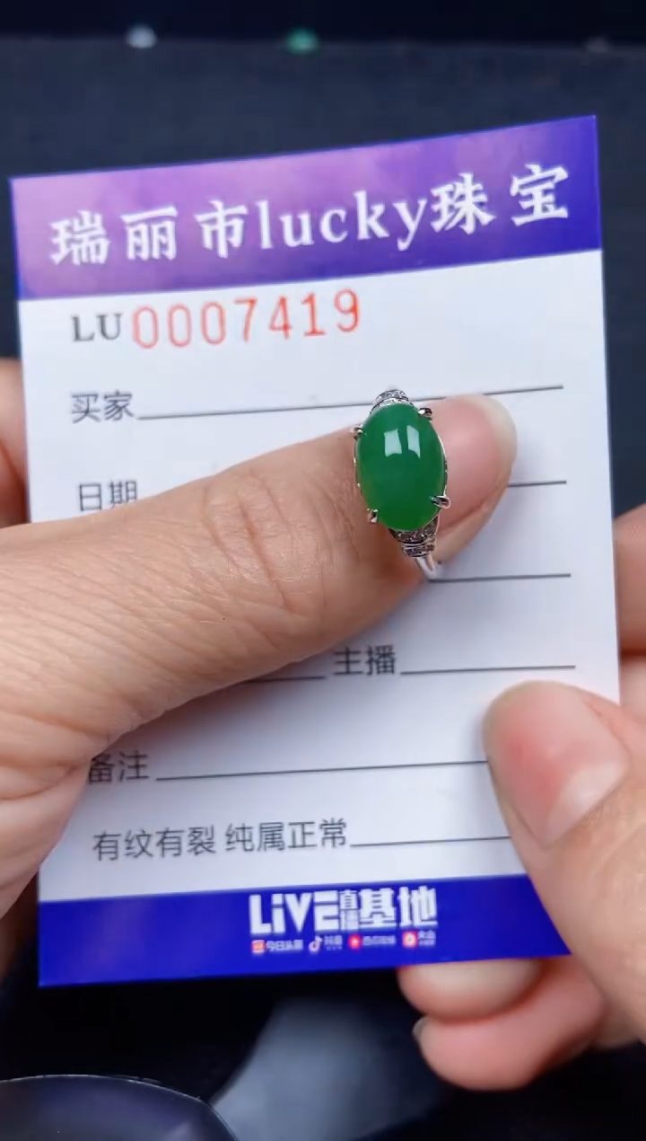 【闪购商品】翡翠颈饰银S925镶嵌7419