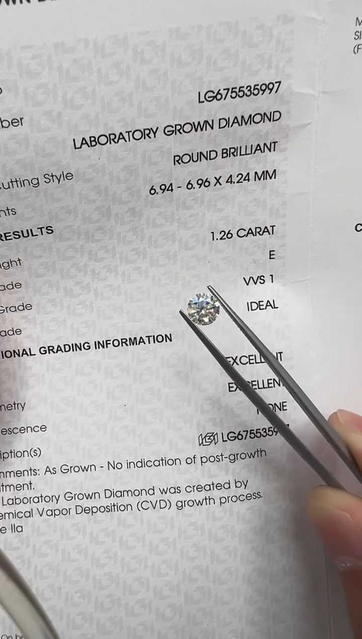 【闪购商品】实验室培育钻石裸石未镶嵌675535997