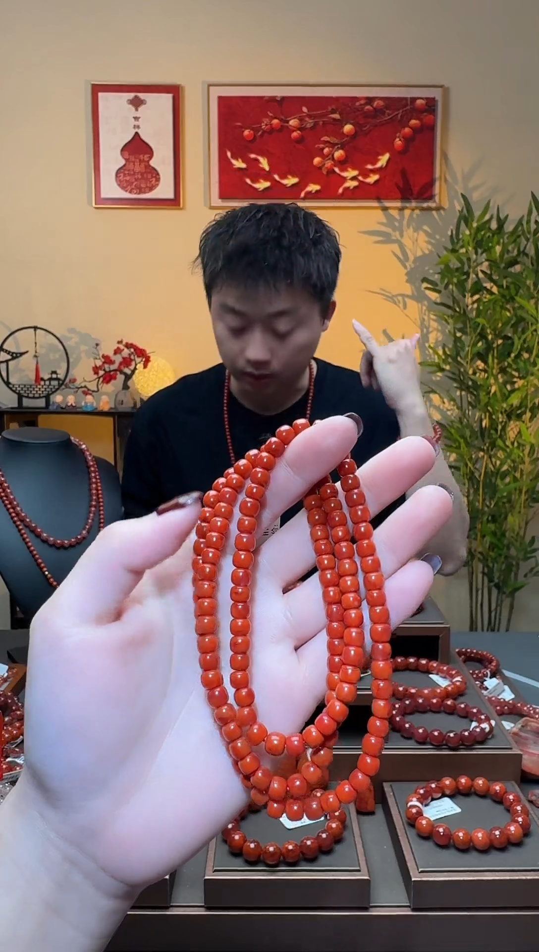 【闪购商品】南红玛瑙手链未镶嵌一条约6mm 多样性发货