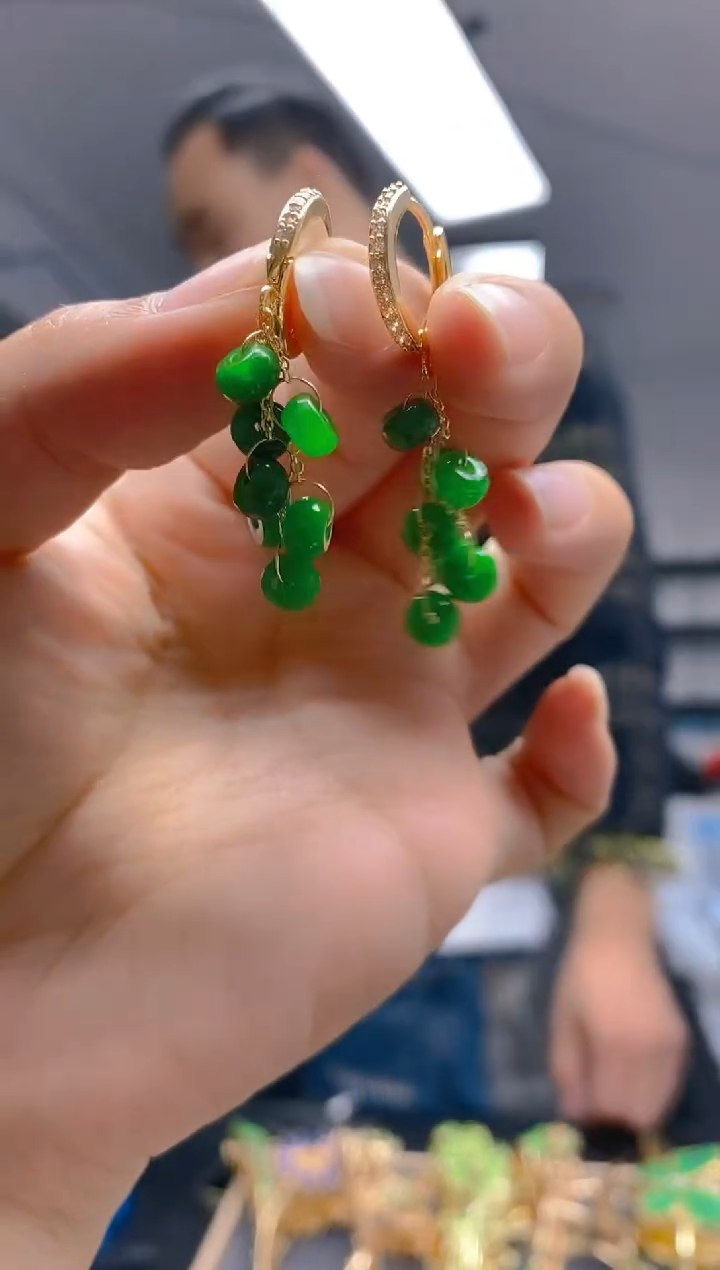 【闪购商品】翡翠耳饰合金0235翡翠