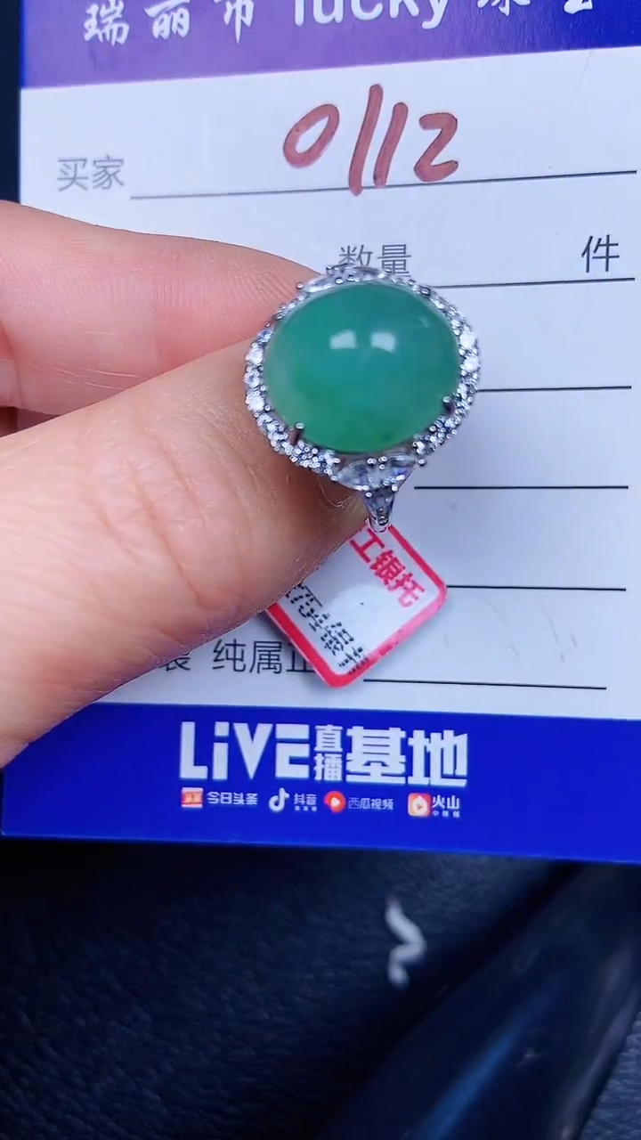 颈饰银S925镶嵌翡翠0112