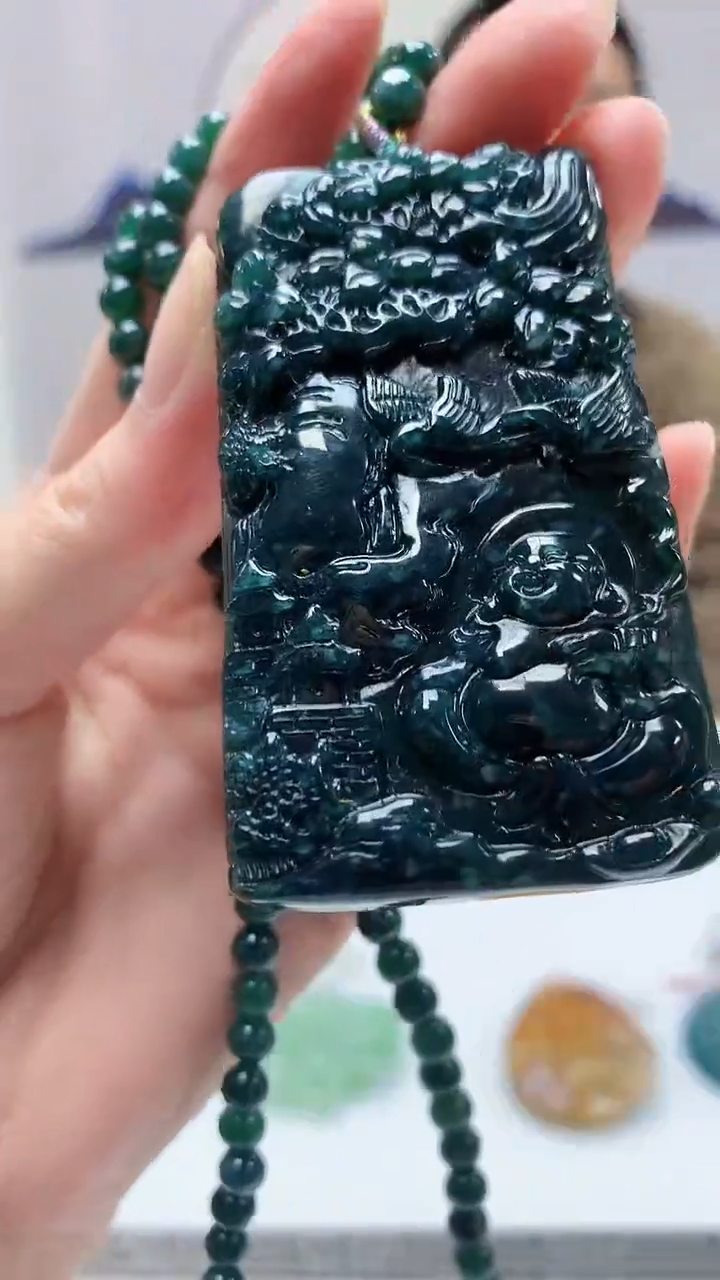 【闪购商品】定制翡翠未镶嵌4812zm-毛货山水佛11