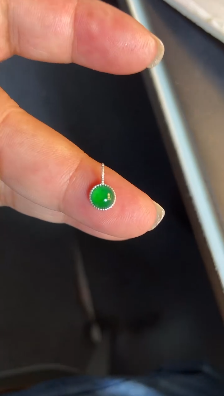 吊坠(不含链)银S925镶嵌翡翠1