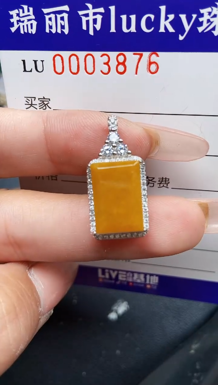 【闪购商品】翡翠颈饰银S925镶嵌3876