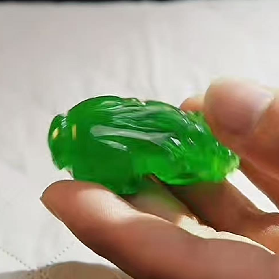 【华夏文物甄选商店02235】翡翠貔貅