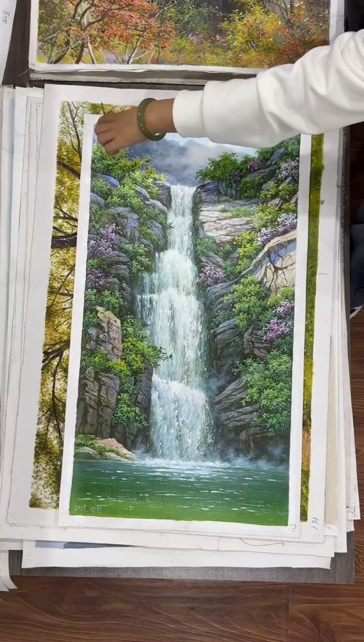 油画【6号】朝鲜原创手绘油画