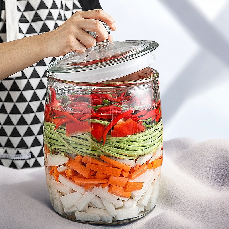 （8.5斤）家用大容量玻璃米缸腌菜坛子腌制五谷杂粮泡菜米桶咸菜罐