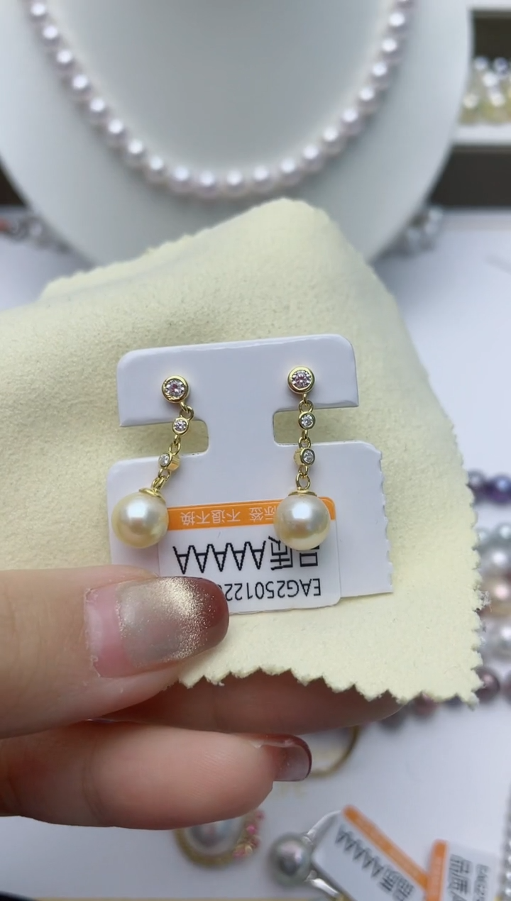 【闪购商品】海水珍珠耳饰银S925镶嵌W115