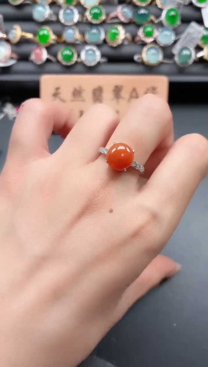 银S925镶嵌戒指翡翠1111
