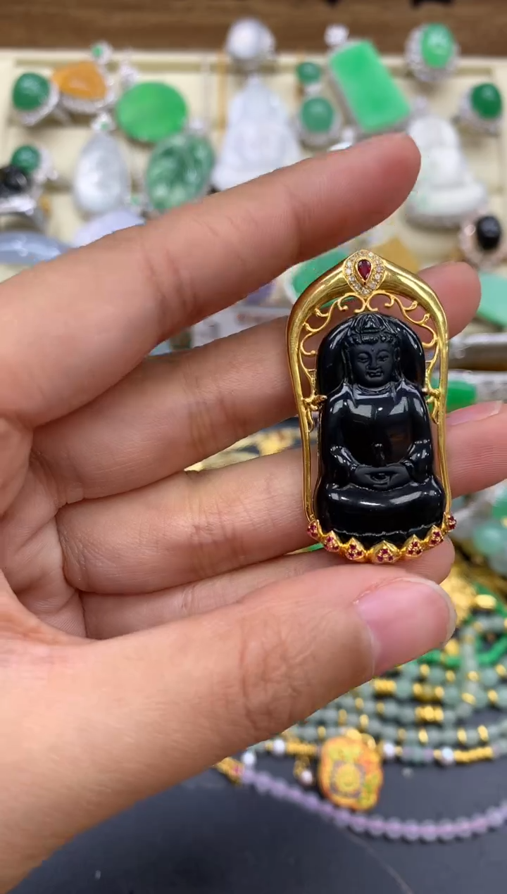 【闪购商品】翡翠颈饰18K金镶嵌381-中国好珍宝