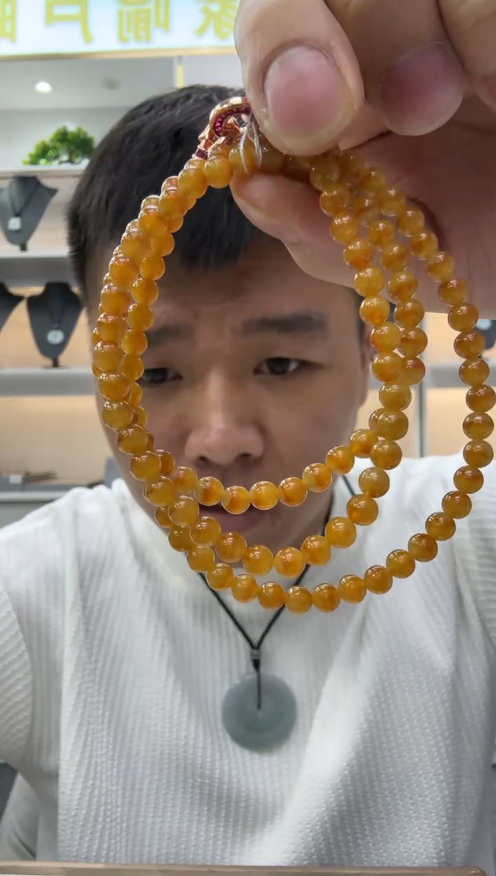 颈饰未镶嵌翡翠金**宁天然翡翠A货孤品一件