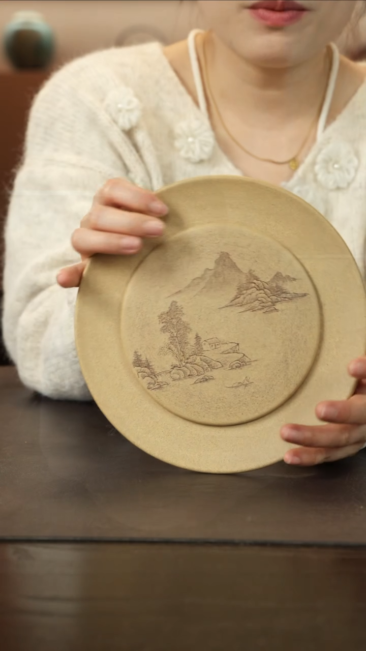 【闪购商品】紫砂茶盘直播福利段泥山水壶承