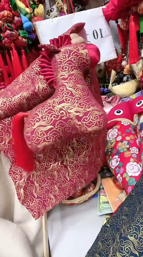 棉纯棉烫金红色祥云45*75