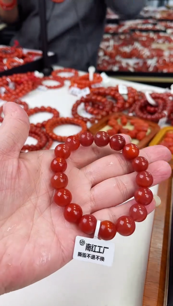【闪购商品】南红玛瑙瓦西手串12+未镶嵌一个/条