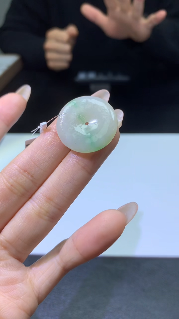 【闪购商品】翡翠颈饰未镶嵌003ee-JJ平安扣3