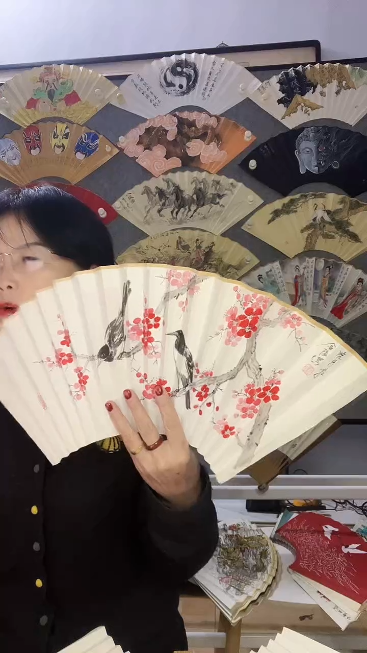 扇子九五寸十八方玉竹折扇