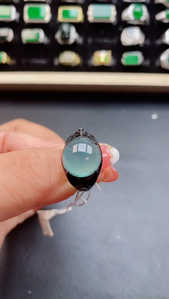 【闪购商品】翡翠戒指银S925镶嵌50850