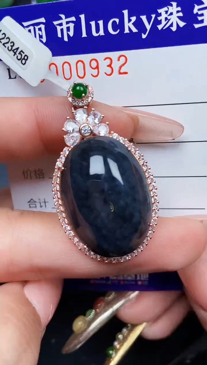 【闪购商品】翡翠颈饰银S925镶嵌0932