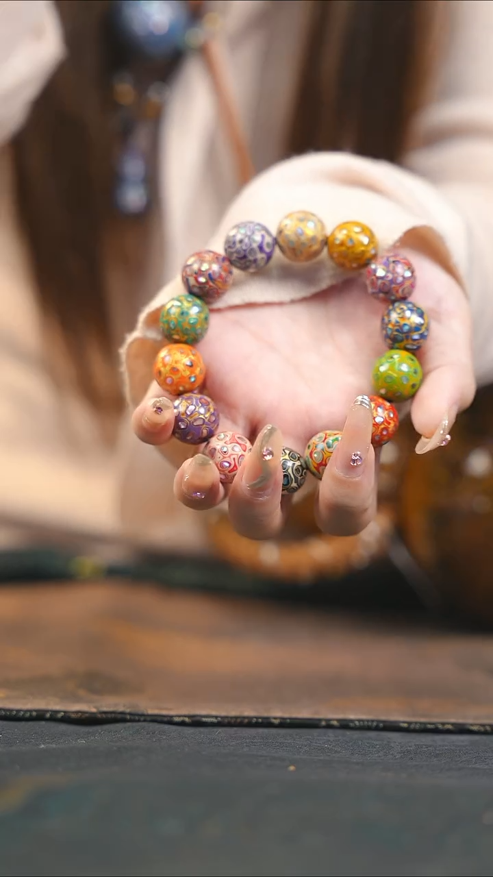 【闪购商品】紫光檀多宝螺钿手串（1.5）