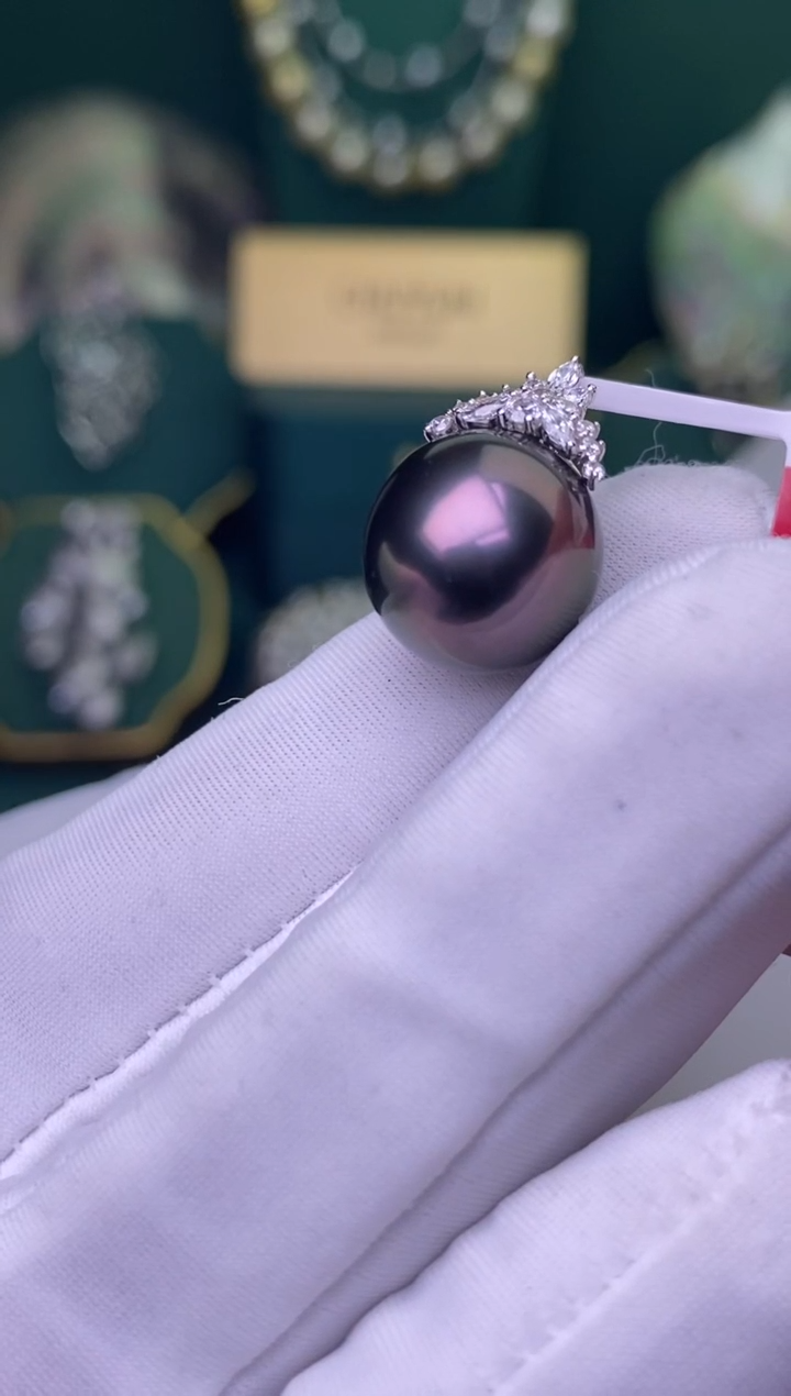 【闪购商品】海水珍珠颈饰18K金镶嵌12-13.