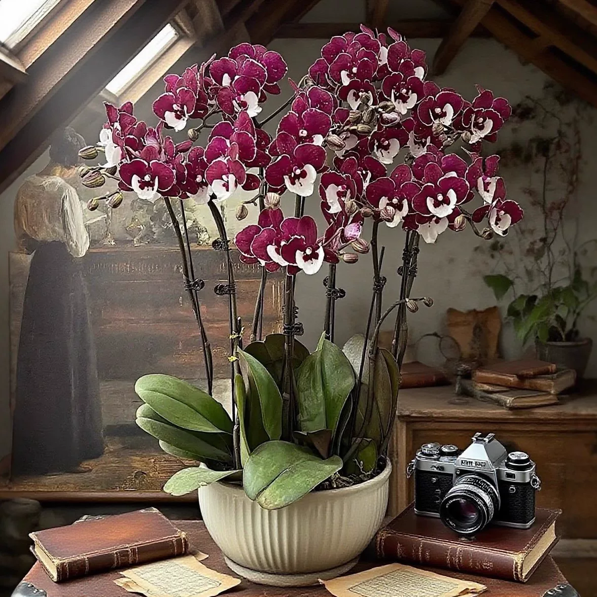 【圣诞老人】3.0寸加高杯蝴蝶兰爆花特大王者花期长单花剑兰花大盆