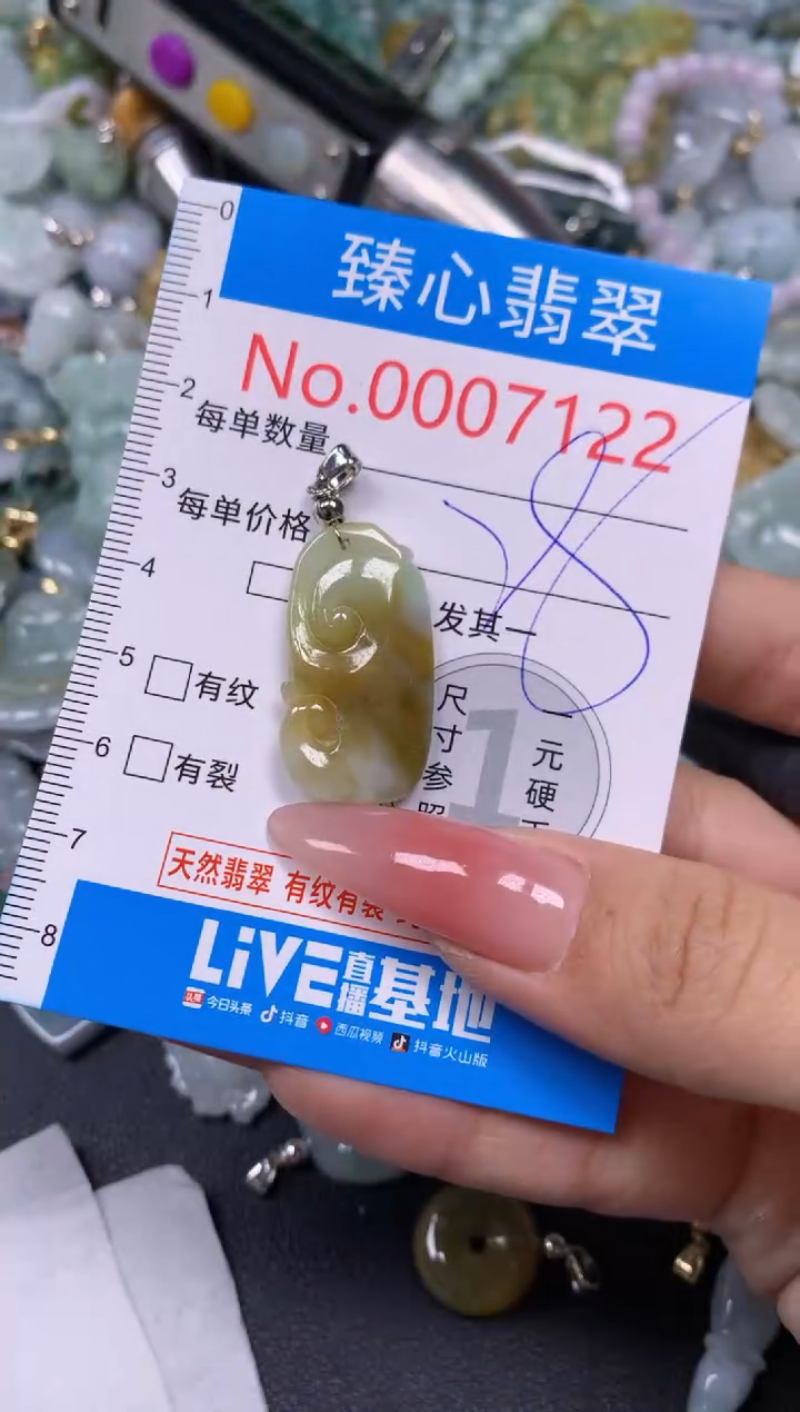 【闪购商品】翡翠颈饰未镶嵌含绳0007122