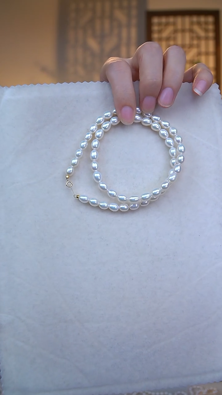 淡水珍珠未镶嵌项链项链6-7FX079